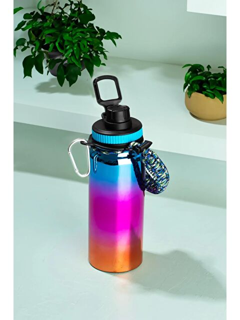 Porsima 1395-2 Paslanmaz Çelik Sızdırmaz Çift Katmanlı Taşıma Askılı Çay Kahve Termosu 700 ml - S000233122-23173