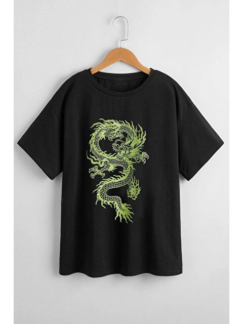 uyguntarz Çocuk Green Dragon Pamuklu Tshirt - S000242936-19351