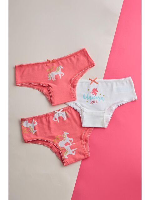 Katia And Bony Kız Çocuk 3'Lü Paket  Slip Ekru/Pembe - S000323918-37577