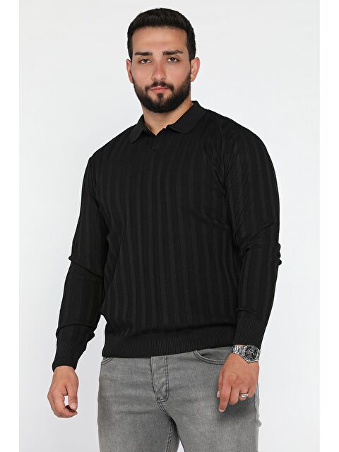 Mishar İtalia Polo Yaka Desenli Erkek Triko Kazak - S000469952-19351