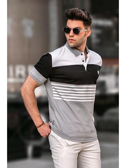 Madmext Gri Baskılı Tişört