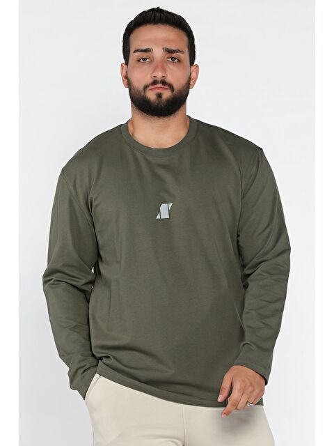 Mishar İtalia Erkek Bisiklet Yaka Baskılı Sweatshirt - S000469956-18547