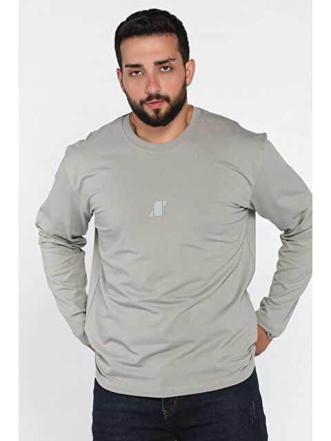 Mishar İtalia Erkek Bisiklet Yaka Baskılı Sweatshirt - S000469956-20600