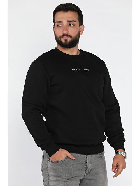Mishar İtalia Erkek Bisiklet Yaka Üç İplik Şardonlu Sweatshirt - S000469960-19351
