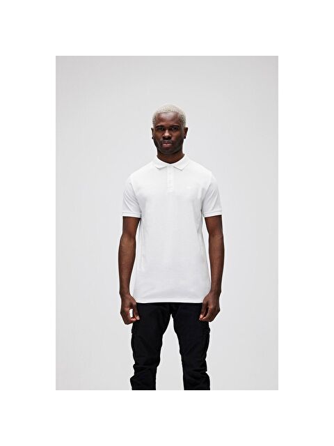 Bad Bear Stark Erkek Beyaz Polo Spor Tişört