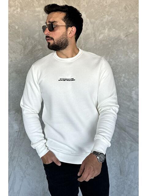 Mishar İtalia Üç İplik Şardonlu Baskılı Erkek Sweatshirt - S000469962-19966