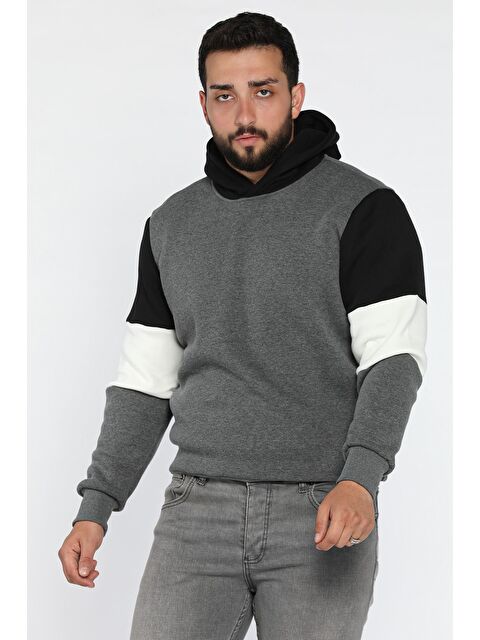 Mishar İtalia Erkek Kapüşonlu Üç İplik Şardonlu Sweatshirt - S000469964-29666