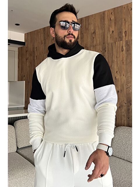 Mishar İtalia Erkek Kapüşonlu Üç İplik Şardonlu Sweatshirt - S000469964-19965