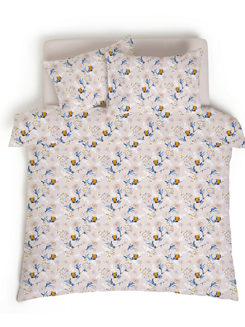 Evmila Modern Vintage Kuş Desenli Çift Kişilik Nevresim (200x220 Cm) - S000497421-19965