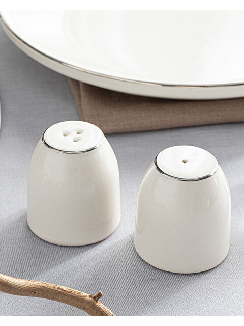 English Home Torino Porselen Tuzluk-Biberlik Silver - S000379837-18105