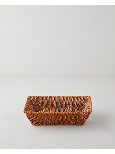 English Home Crustic Plastik Ekmek Sepeti 26x20x7 cm Kahverengi - S000497427-19413