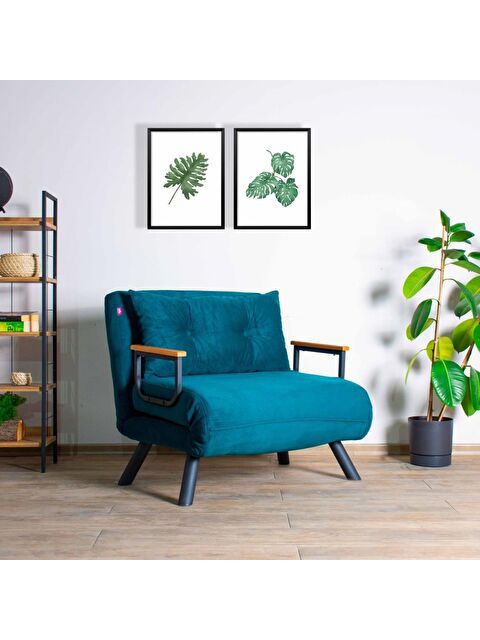 Pafu Sando Tekli Katlanır Yataklı Koltuk - Petrol