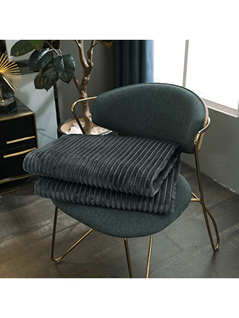 Mulberry Tek Kişilik Fitilli Yumuşak Dokulu Tv Battaniye 120x170 cm