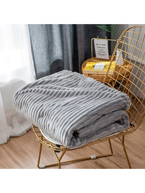 Mulberry Tek Kişilik Fitilli Yumuşak Dokulu Tv Battaniye 120x170 cm