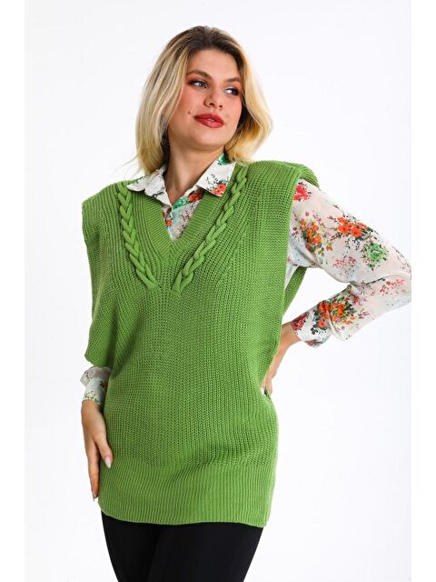 Rodi Kadın V Yaka Selanik Örgü Triko Süveter - S000294162-29488