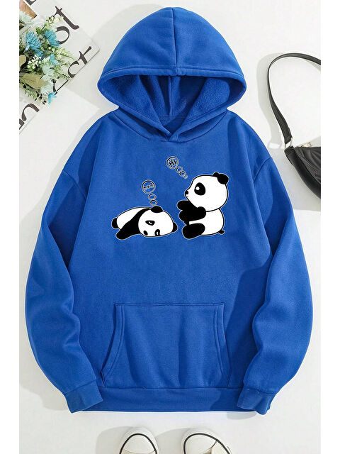 uyguntarz Unisex Panda Baskılı Oversize Sweatshirt - S000265346-17234