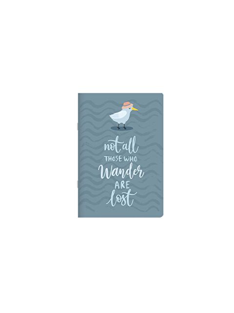 Keskin Color Çizgili Tel Dikişli Kuşe Kapak Gezginler Not Defteri - Gezgin Kuş 12x17 - S000274775-17234