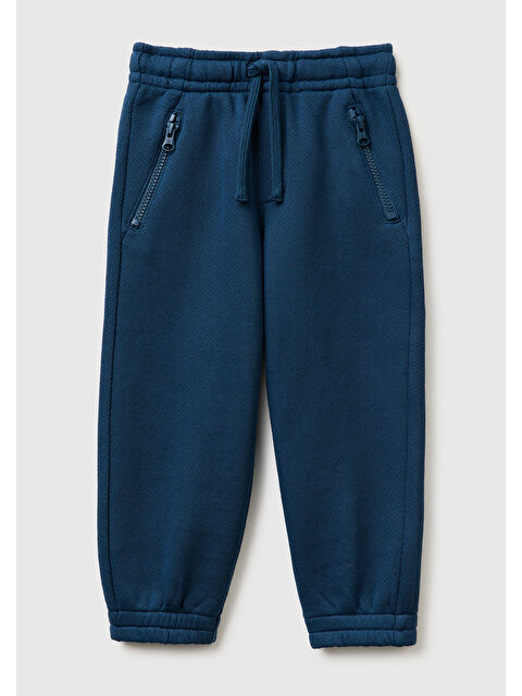 United Colors Of Benetton Erkek Çocuk Beli Büzgülü İpli Dokulu Jogger Eşofman Altı - S000520933-23173