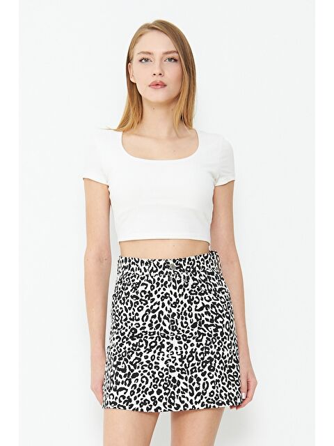 Comstar Leopar Desenli Mini Jean Etek - S000300197-20063
