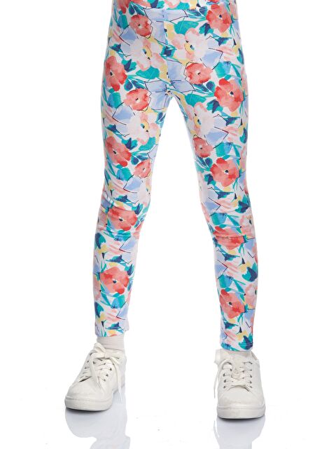 Lovetti Kız Çocuk Watercolor Meadow Desen Tayt - S000167588-23173