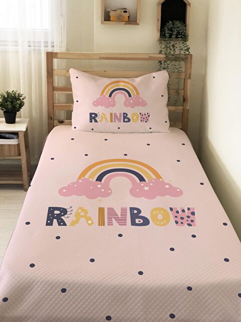 Evmila Desenli, Baskılı Tek Kişilik ve Çocuk Pike Takımı 160x220 Cm - S000123603-23173