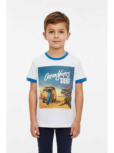 Toontoykids Erkek Çocuk Surf Baskı Tişört
