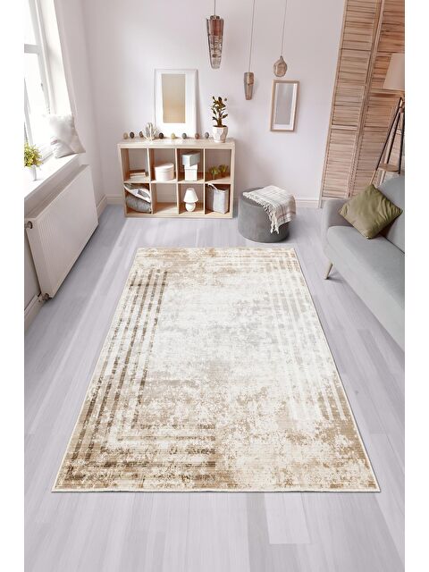 Homefesto Özel Tasarım Kaymaz Taban İnce Yıkanabilir Modern Halı WOOKECE1389 80x150 - S000205831-19928