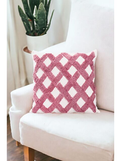 Asdiva Punch Tasarımlı Bohem Desenli Dekoratif Kırlent Kılıfı 45x45 Cm Etnik Otantik Panç - S000346662-37402