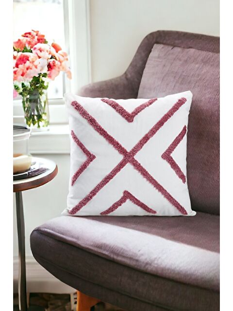 Asdiva Punch Tasarımlı Bohem Desenli Dekoratif Kırlent Kılıfı 45x45 Cm Etnik Otantik Panç - S000346662-7152