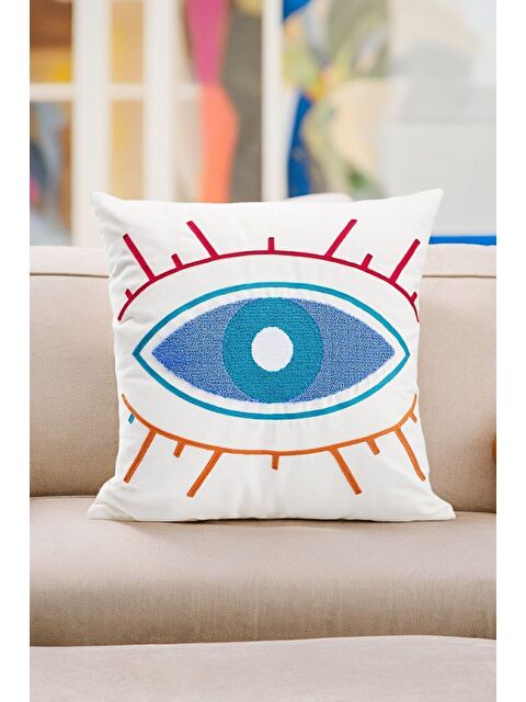 Asdiva Bohem 45x45 Özel Tasarım Punch Panç Süzene Desen Dekoratif Kırlent Kılıfı modern - S000346662-37234