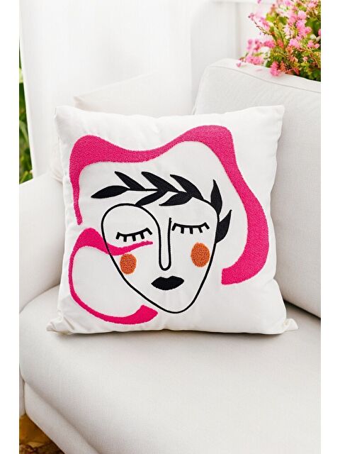 Asdiva Bohem 45x45 Özel Tasarım Punch Panç Süzene Desen Dekoratif Kırlent Kılıfı modern - S000346662-18686