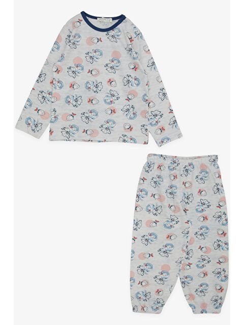 Breeze Erkek Bebek Pijama Takımı Dostluk Temalı Buz Mavisi (9 Ay) - S000370683-3053