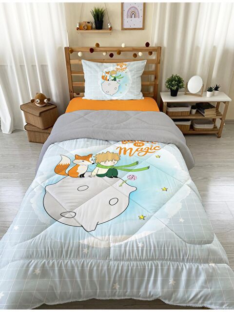 Evmila Minik Prens Desenli Tek Kişilik 160x220 Cm Wellsoft Çift Taraflı Silikon Yorgan Ve Uyku Seti - S000128692-20063