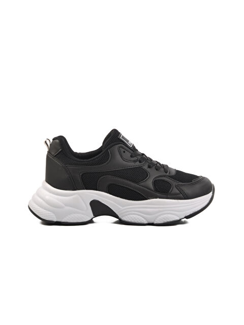 Ayakmod Siyah Beyaz Fileli Kadın Spor Ayakkabı 164 G - S000349360-37424