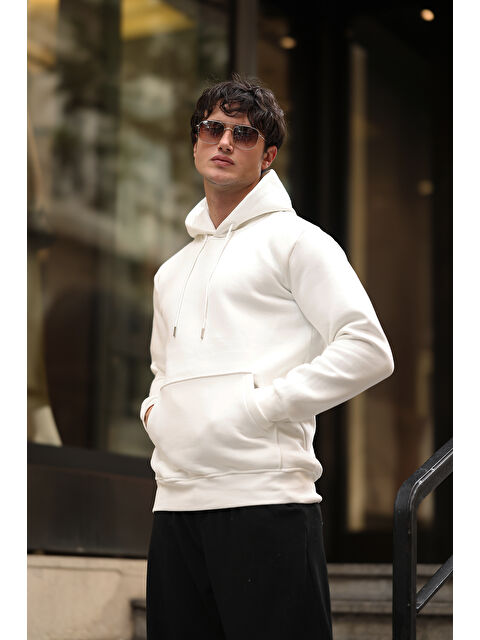 Comstar Üç İplik Şardonlu Kanguru Cep Erkek Hoodie - S000300199-20063