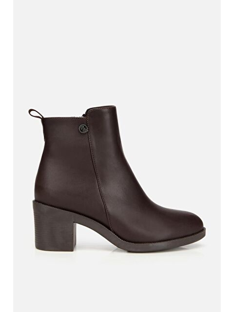 Yaya By Hotiç Kadın Kahverengi Fermuarlı Topuklu Bot - S000495190-19413