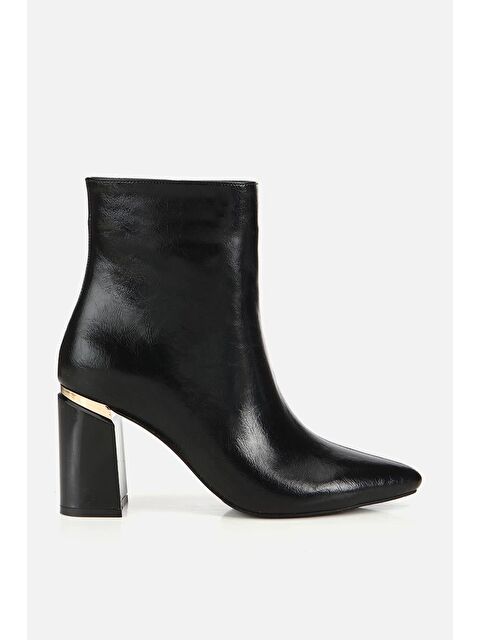 Yaya By Hotiç Kadın Siyah Gold Detaylı Sivri Burunlu Topuklu Bot - S000495195-19351