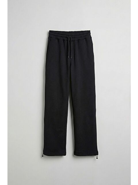 Abluka Online Erkek Şardonlu Basic Baggy Eşofman Altı Siyah - S000493694-19351