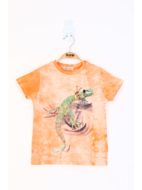 Toontoykids Erkek Çocuk Batik Desenli Kertenkele Baskılı Tişört - S000261683-20013