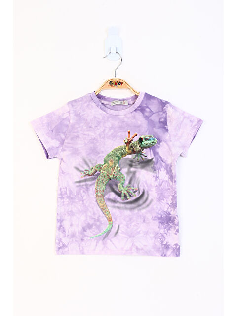 Toontoykids Erkek Çocuk Batik Desenli Kertenkele Baskılı Tişört - S000261683-17878