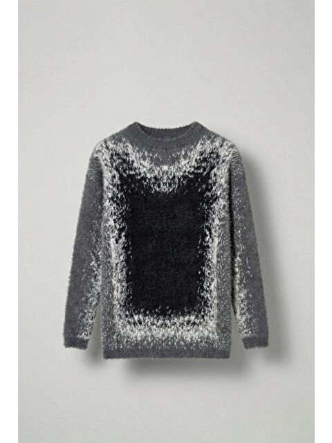 Abluka Online Erkek Relaxed Fit Desenli Örme Kazak Antrasit - S000493696-29666