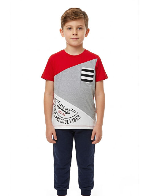 Toontoykids Erkek Çocuk Garnili Cepli Tişört