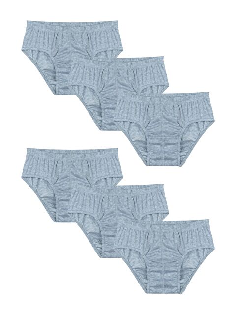 Tutku 6'lı Erkek Gri Pamuklu Esnek Penye Külot - S000217538-20600