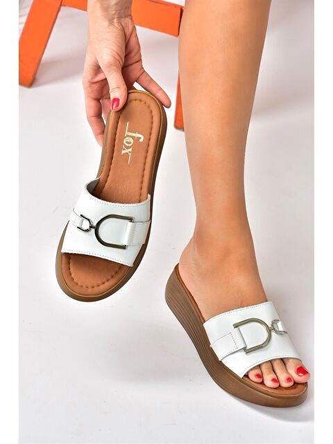 Fox Shoes P291049403 Beyaz Kadın Terlik - S000052303-20063