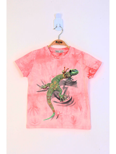 Toontoykids Erkek Çocuk Batik Desenli Kertenkele Baskılı Tişört - S000261683-20048