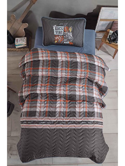 Clasy %100 Pamuk Tek Kişilik Yatak Örtüsü Seti Rock İn Roll - S000238237-20600