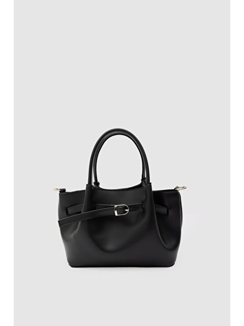 Shulebags Polka Kemerli El Ve Çapraz Çanta Siyah - S000495200-19351