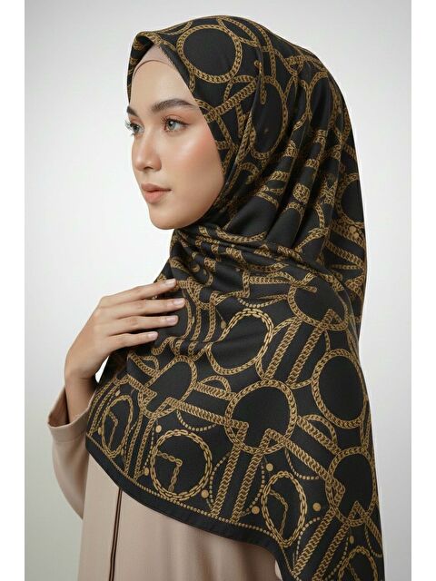 Tofisa Chain Dream Serisi Pamuk Şal Siyah - 28112-SIYAH