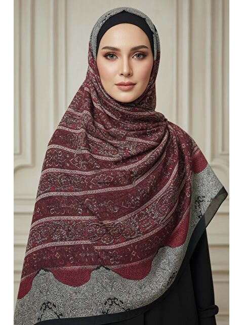 Tofisa The Mystic Ethnica Serisi Pamuk Şal Bordo - 28110-BORDO - S000495204-19951