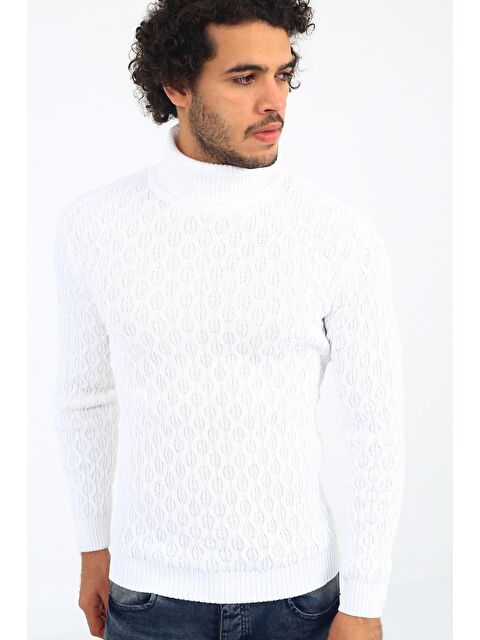 Oksit Dar Kesim Kalın Body Erkek Boğazlı Kazak - S000125685-20063